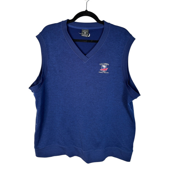 Nike Other - Nike Men's XL Golf Vest 2019 Pebble Beach U.S. Open V-Neck Navy Blue Knit EUC!
